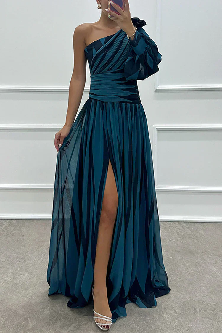 Women's Maxi Dress vertical stripe pattern