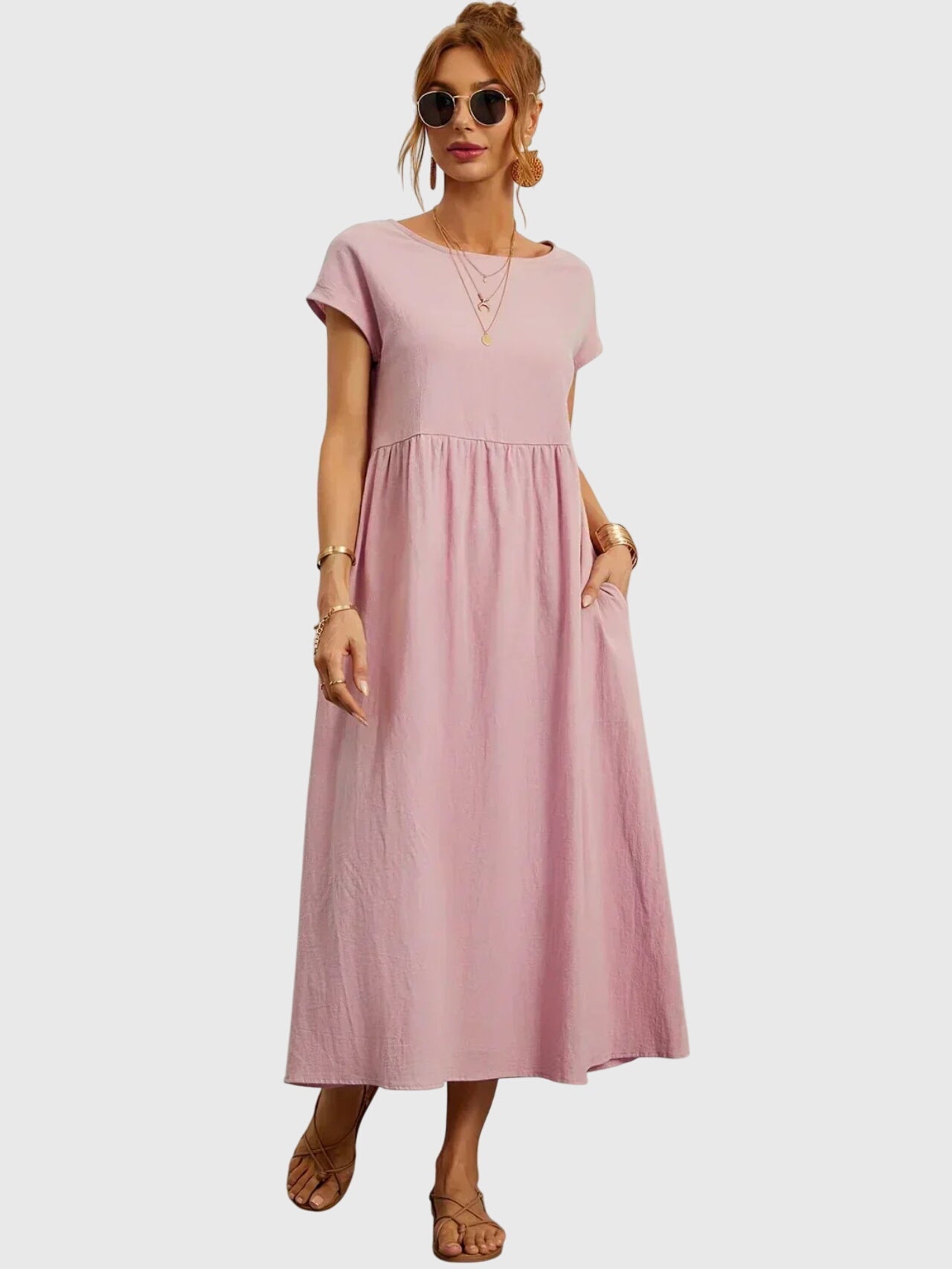 Women's Midi Dress side pockets
