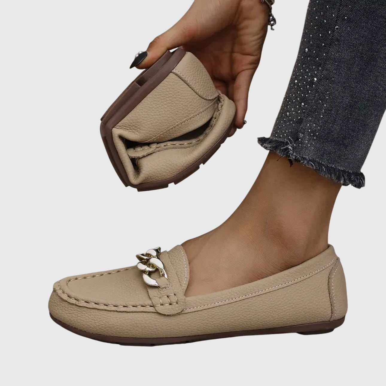 Mocasines para mujer con soporte ortopédico