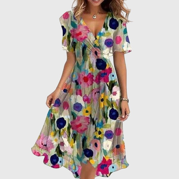 Women's Midi Dress V-neck