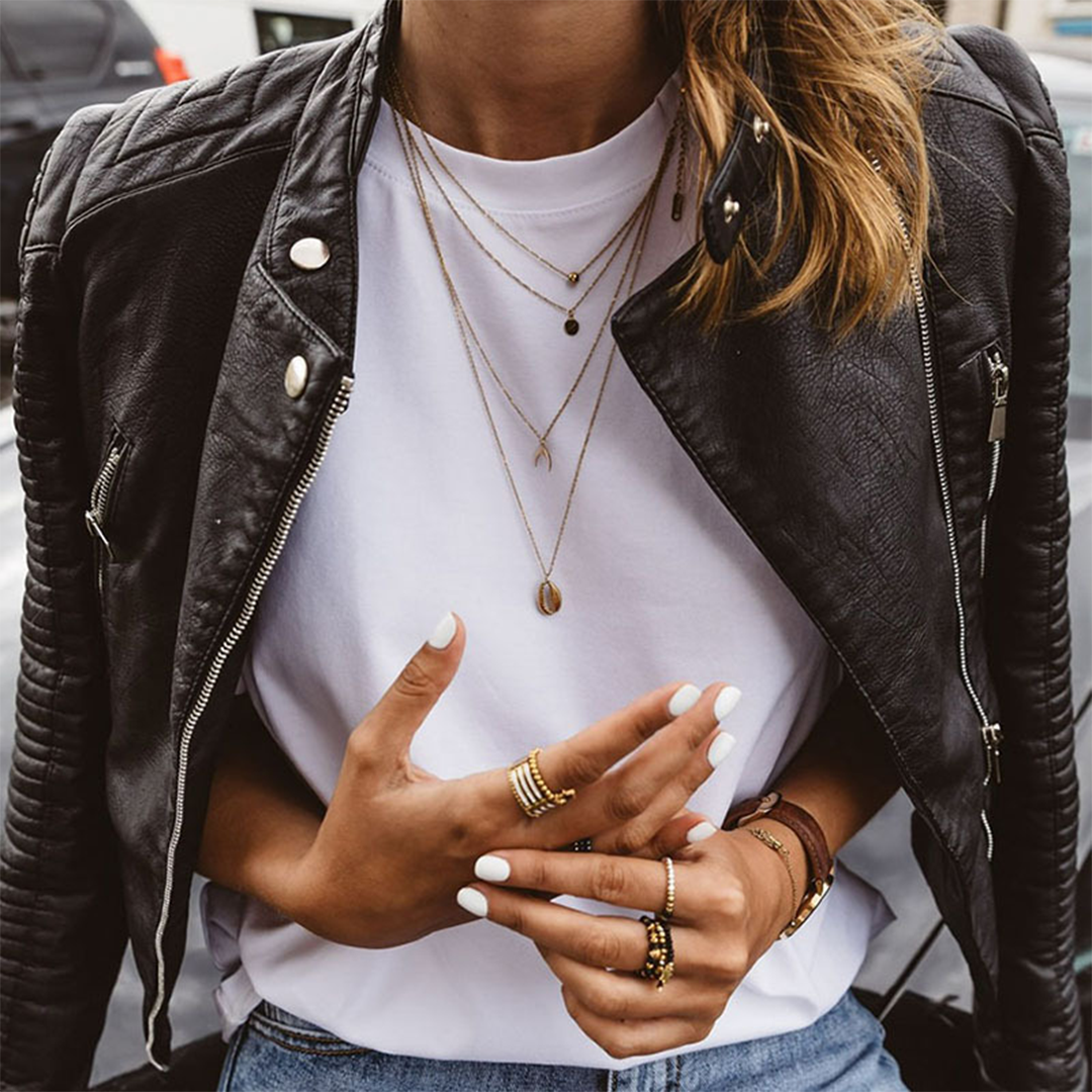 Completo blazer donna in pelle con tasche laterali