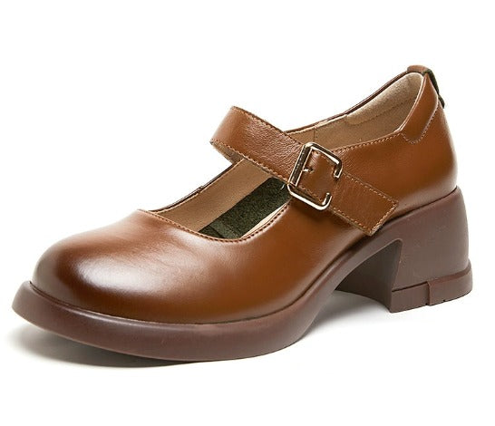Mary Jane da donna in pelle