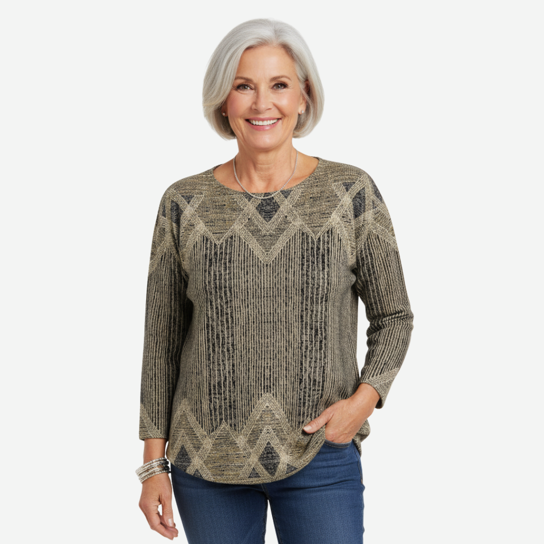 Women's Sweater vertical stripe pattern