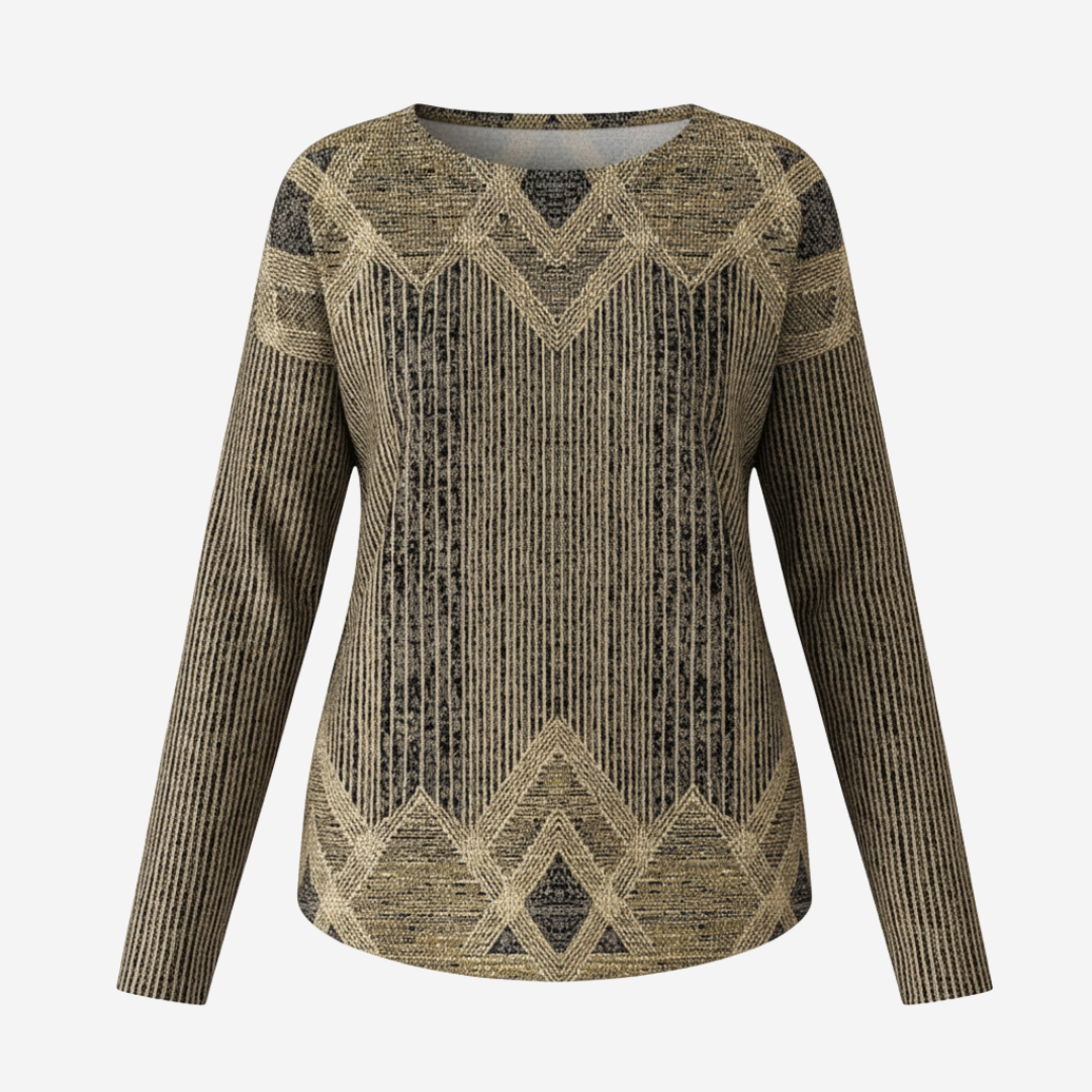 Women's Sweater vertical stripe pattern