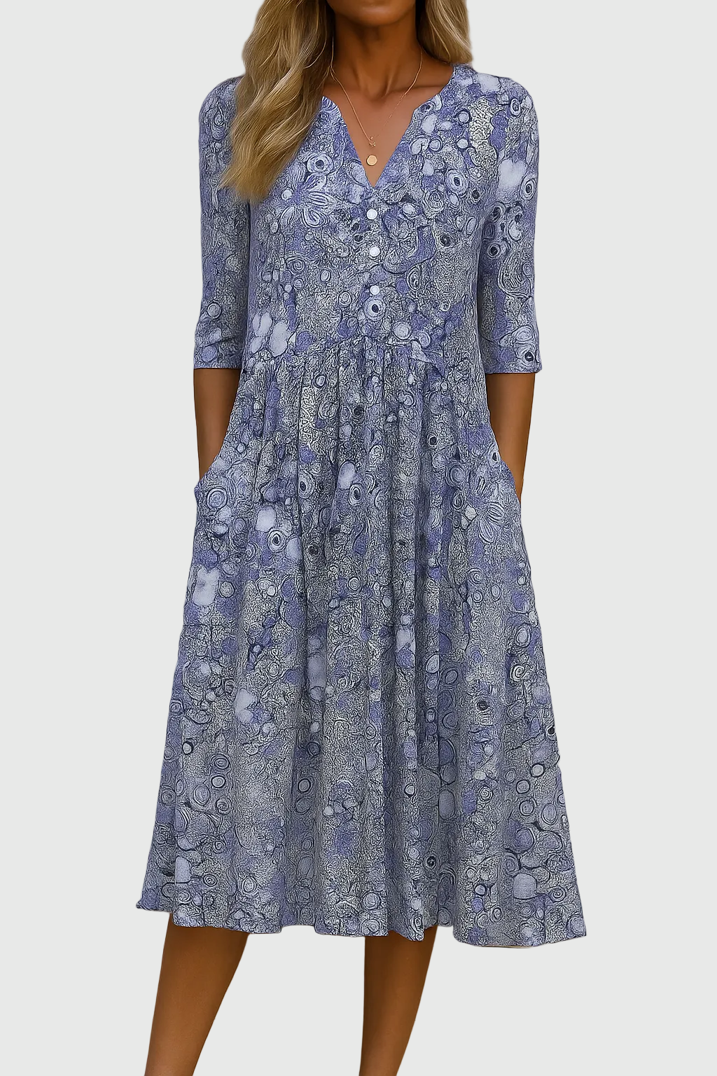 Women's Midi Dress V-neck