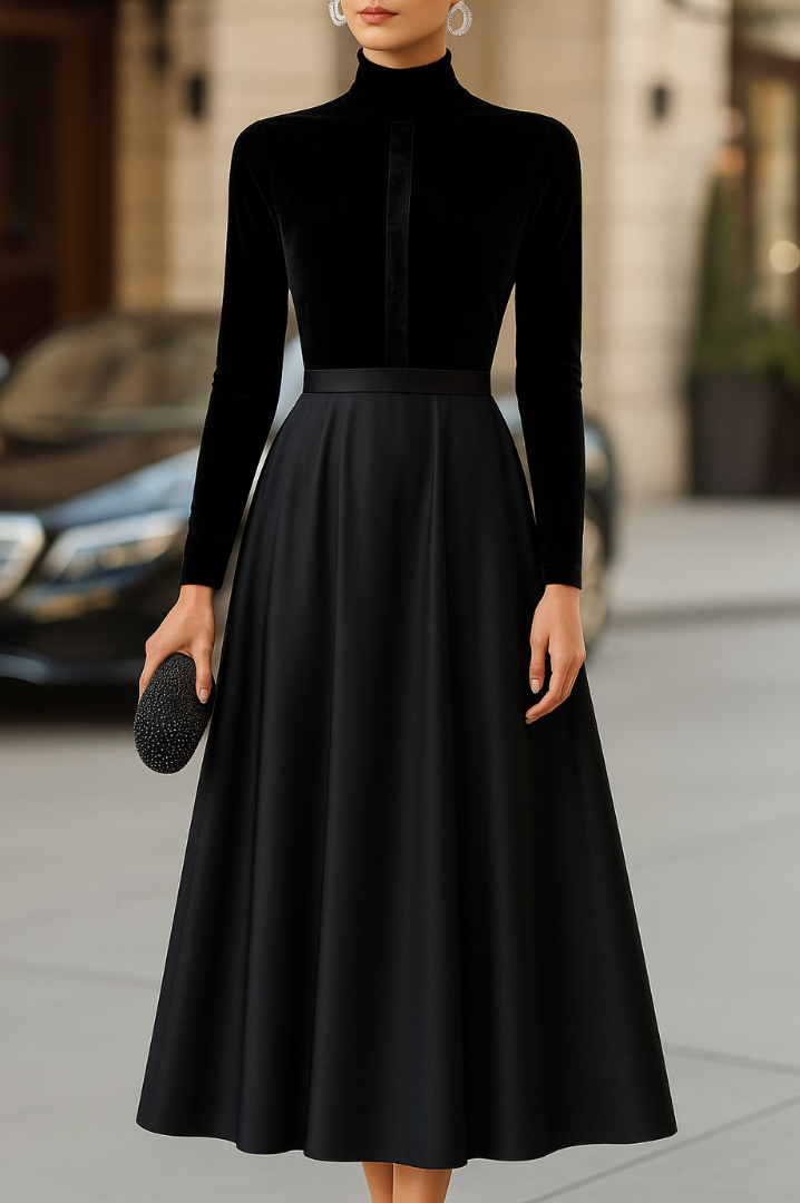 Women's Midi Dress Satin