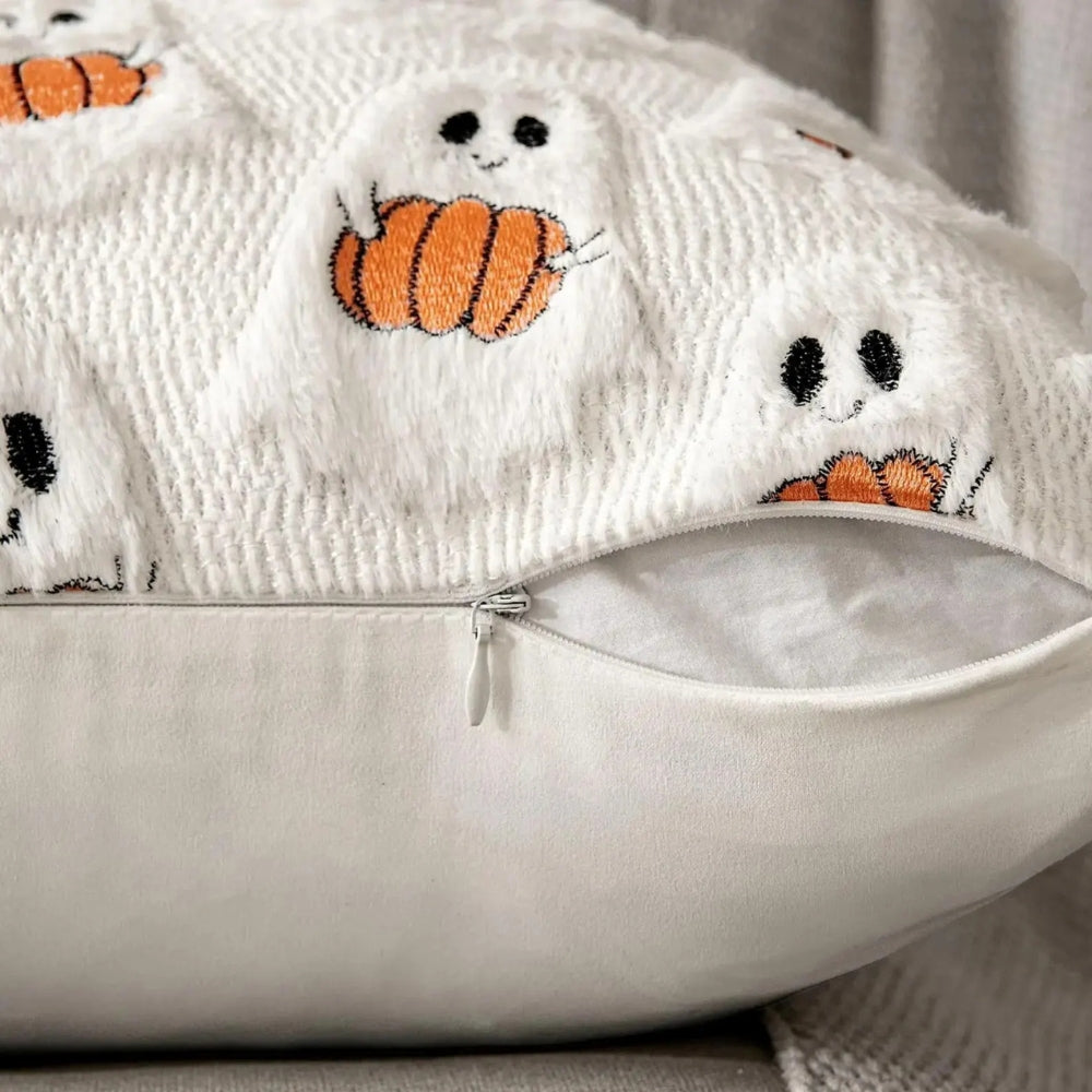 Plush Pumpkin Cushion Cover Halloween Home Decor