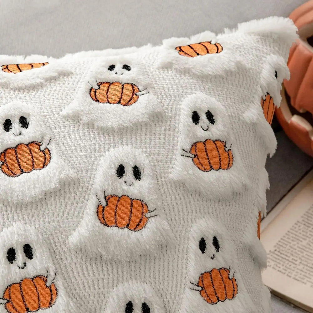 Plush Pumpkin Cushion Cover Halloween Home Decor