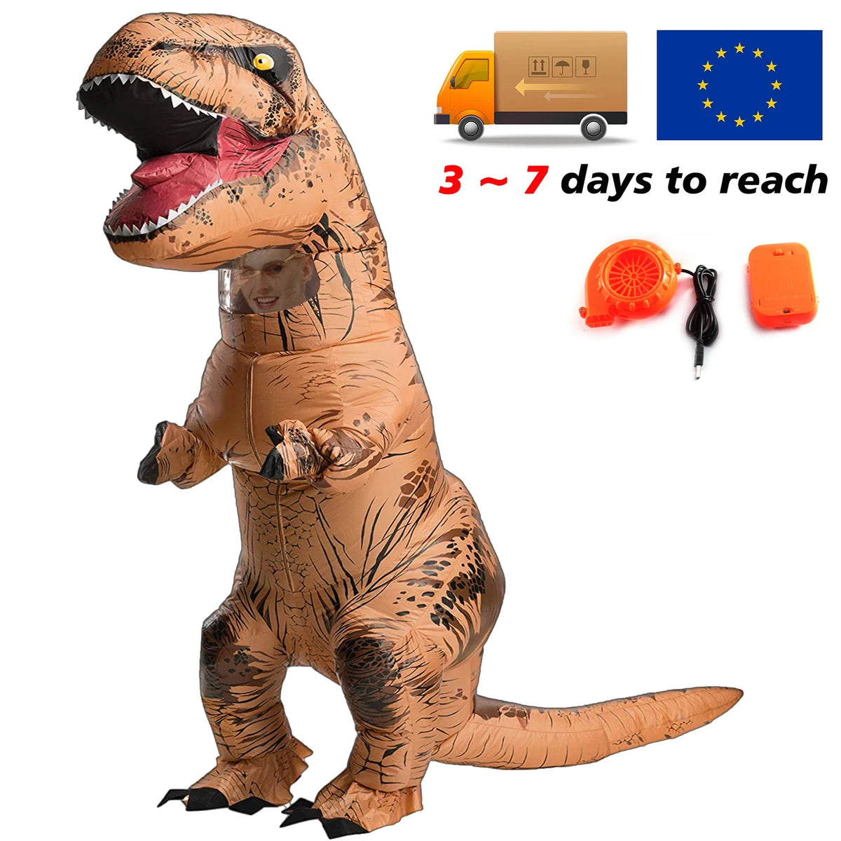 Inflatable Dinosaur Costume Unisex Halloween Cosplay Festival