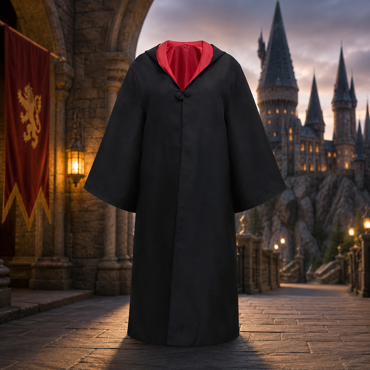 Wizard School Robe & Wand Set Halloween Cosplay Costume