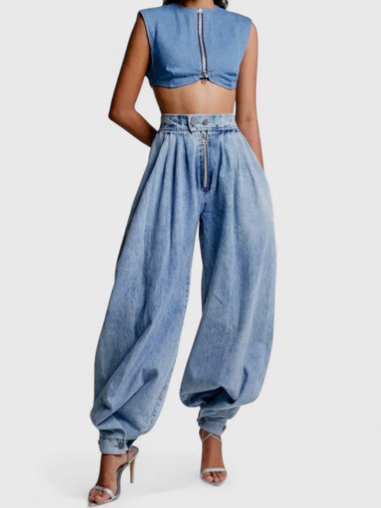 Women's Wide-Leg Pants pleated skirt