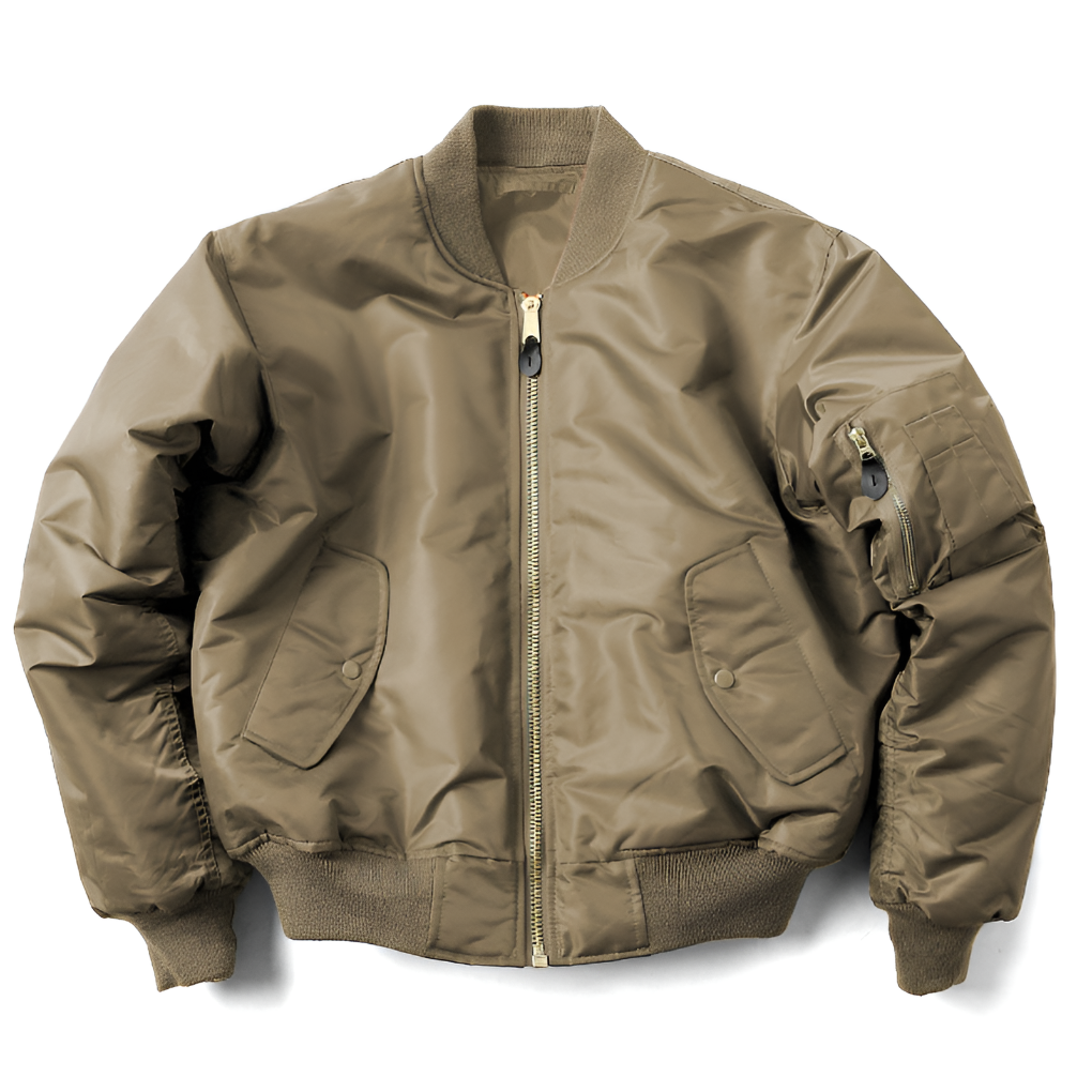 Women's Classic Bomber Jacket Rib-Knit Trims Durable