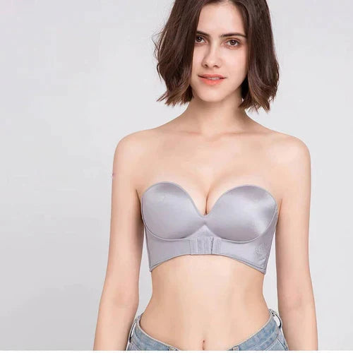 Sujetador push-up adhesivo sin tirantes para mujer, ideal para vestidos
