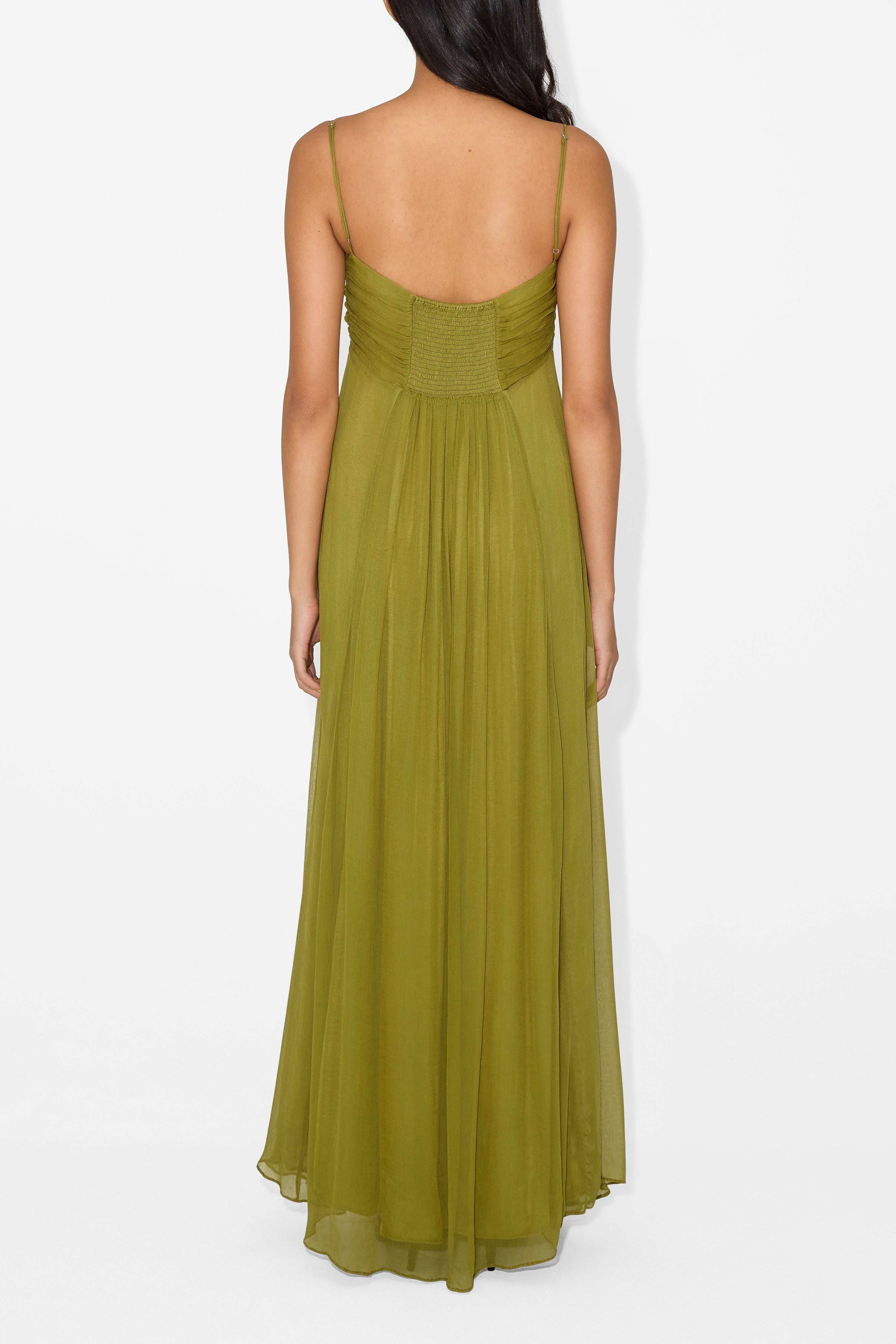 Vestido maxi para mujer con corte en línea A
