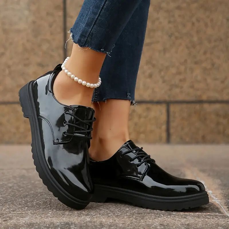 Zapatos Oxford de cuero para mujer