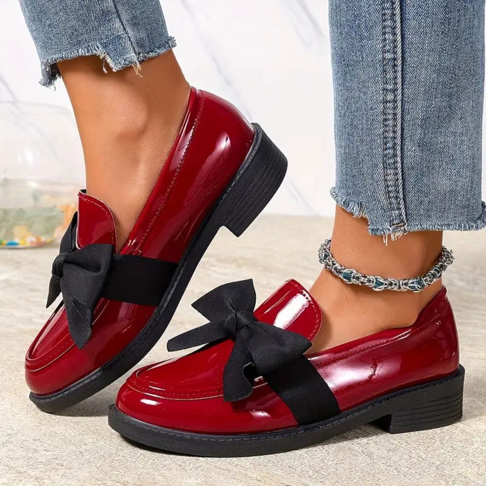 Mocasines de cuero para mujer con soporte ortopédico