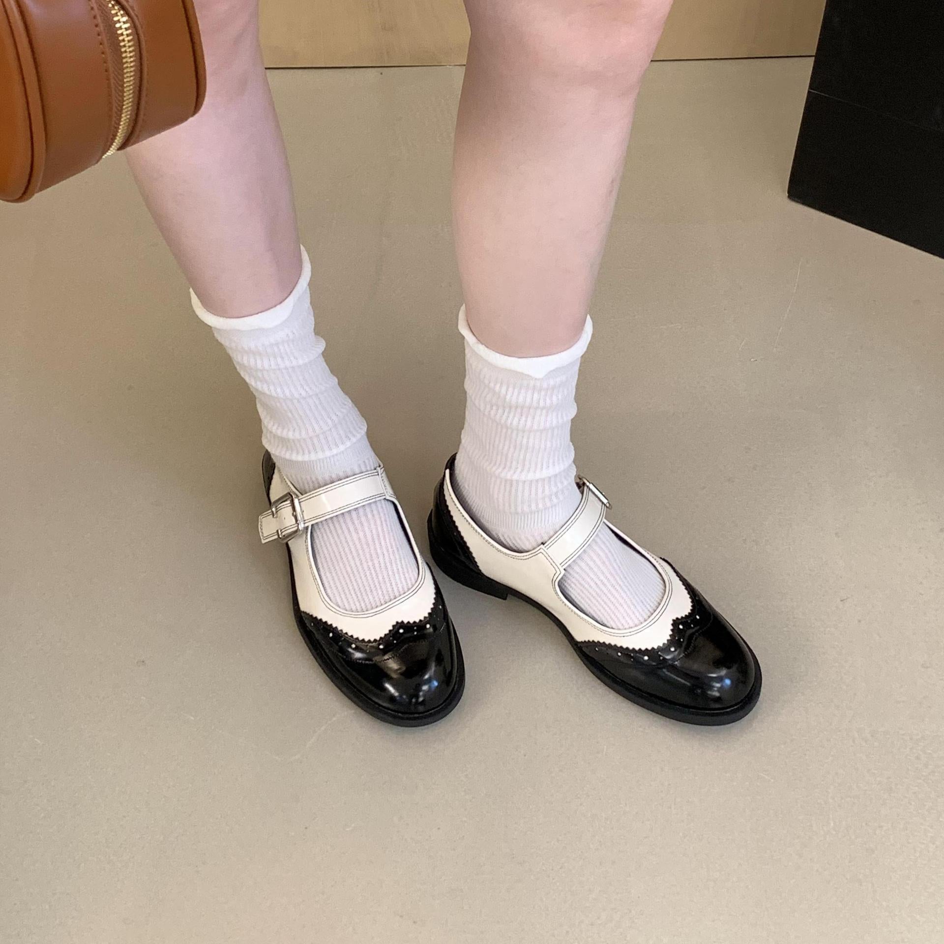 Chaussures Mary Jane pour femmes en cuir