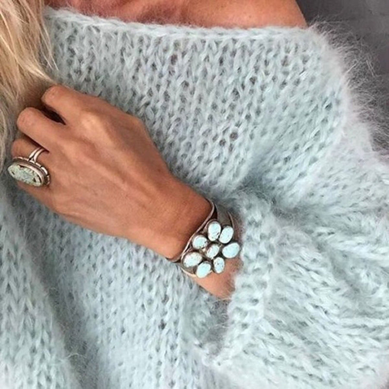 Pull en maille pour femme, style bohème, chaud et confortable