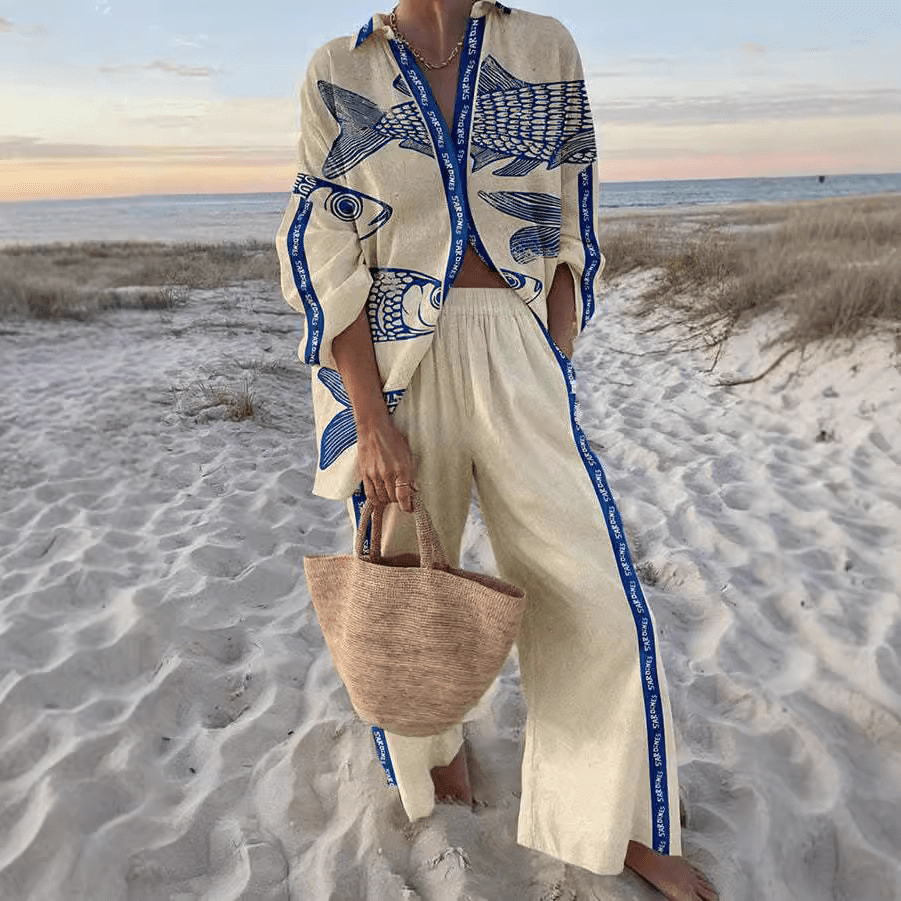 Robe pour femme en mélange lin-coton