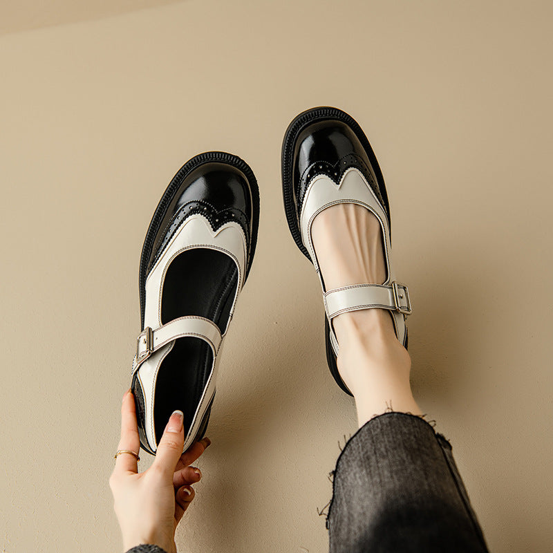 Mary Jane da donna in pelle