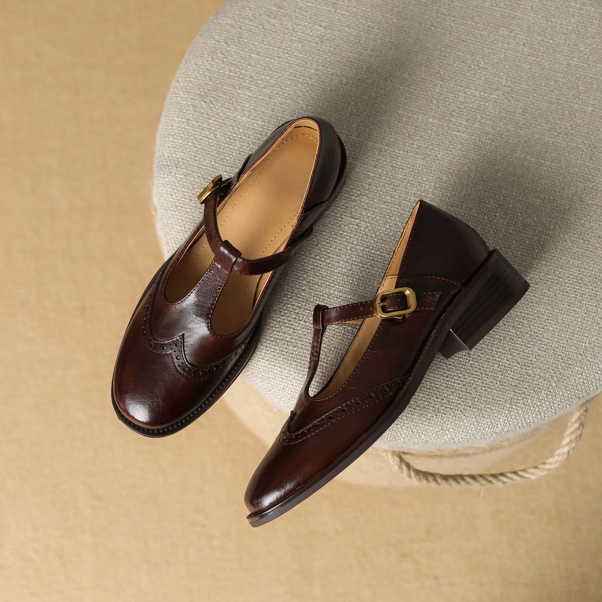 Chaussures Mary Jane pour femmes en cuir