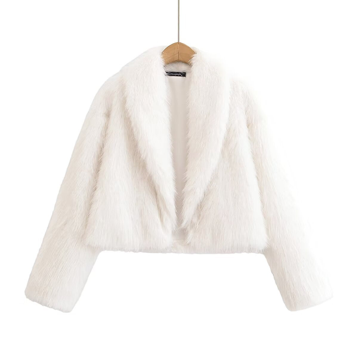 Women's Cropped Open-Front Jacket with Shawl Collar
