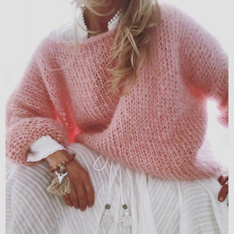 Pull en maille pour femme, style bohème, chaud et confortable