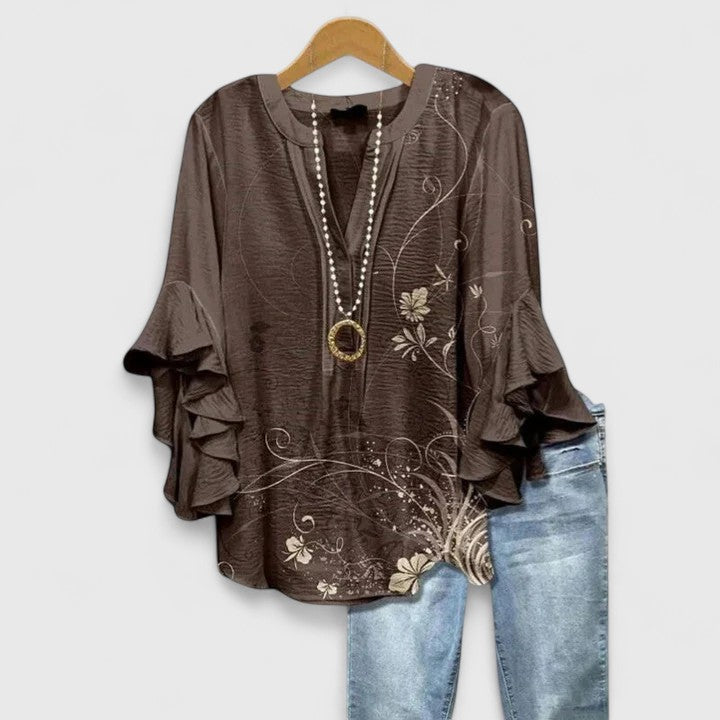 Blusa para mujer con estampado floral
