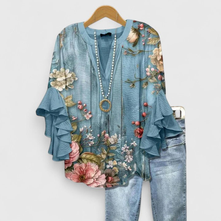 Blusa para mujer con estampado floral
