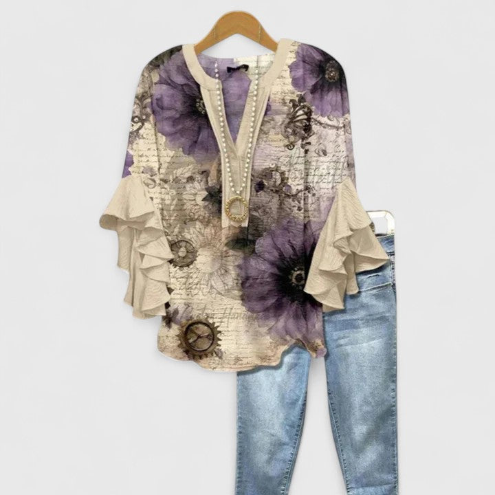 Blusa para mujer con estampado floral