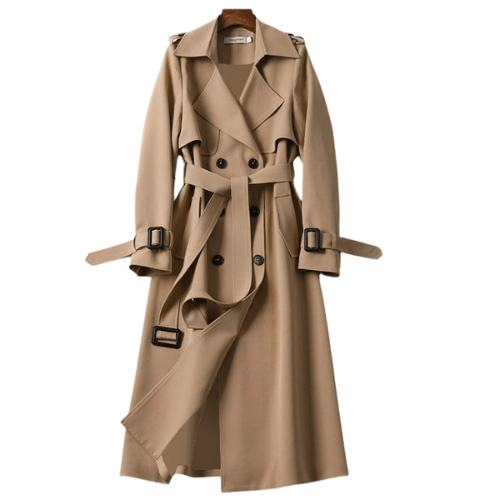 Women's Trench Coat Vintage-Inspired Statement Details