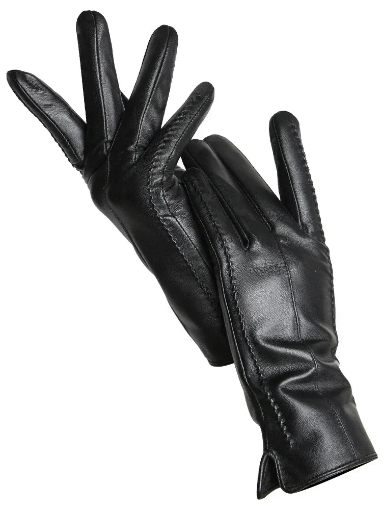 Women's Warm Leather Winter Gloves