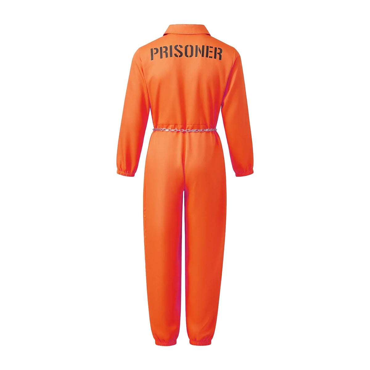 Prisoner Costume Jumpsuit Long Sleeve Men's Halloween Cosplay