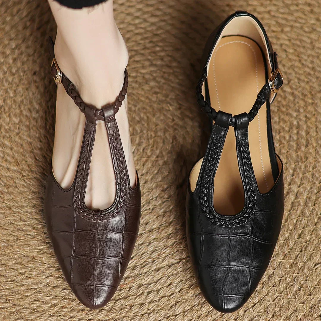 Chaussures Mary Jane pour femmes en cuir