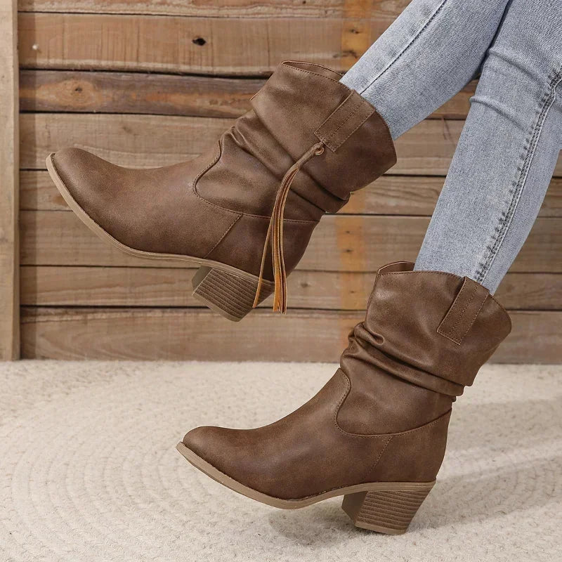 Robe en cuir pour femme