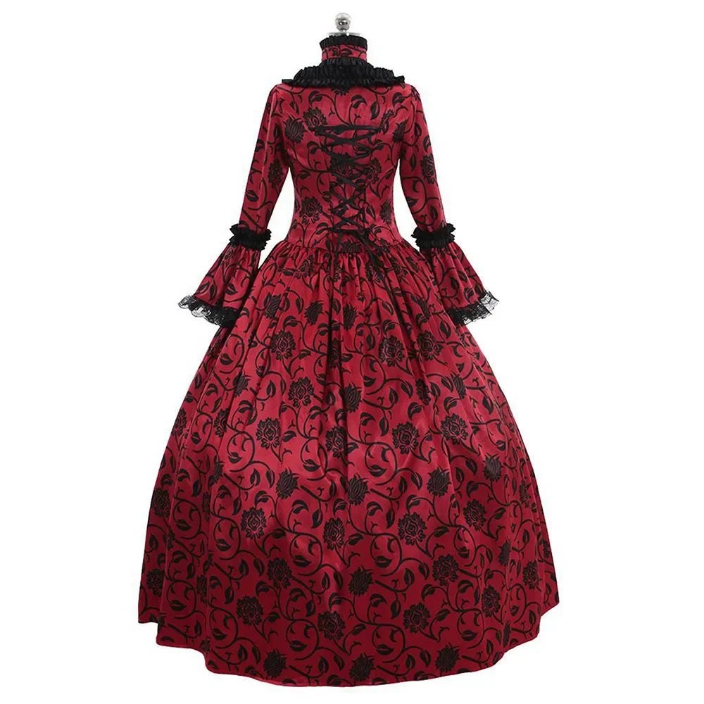 Gothic Medieval Queen Dress Women's Halloween Masquerade Cosplay