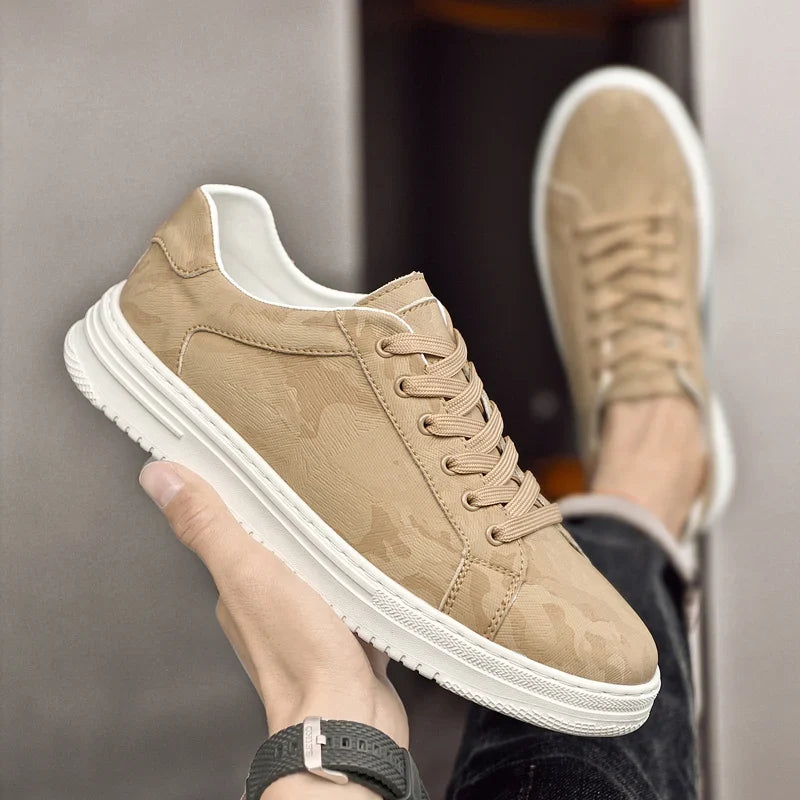 Zapatillas de cuero, cuero genuino de primera calidad, versátiles para el día a día