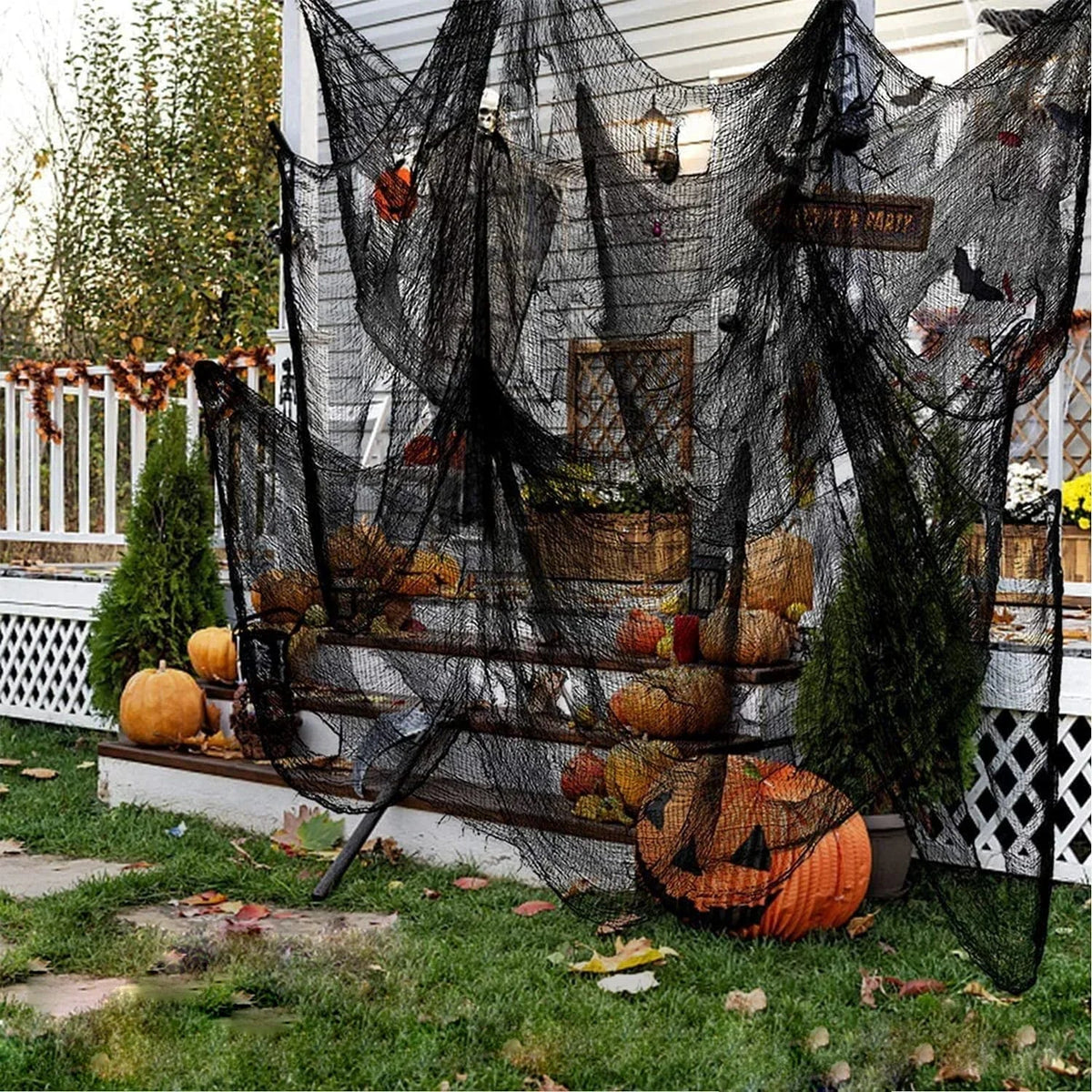Spooky Gauze Spiderweb Decoration Halloween Haunted House