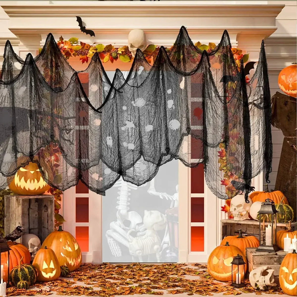 Spooky Gauze Spiderweb Decoration Halloween Haunted House