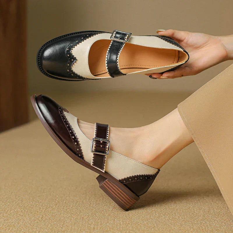 Mary Jane da donna in pelle