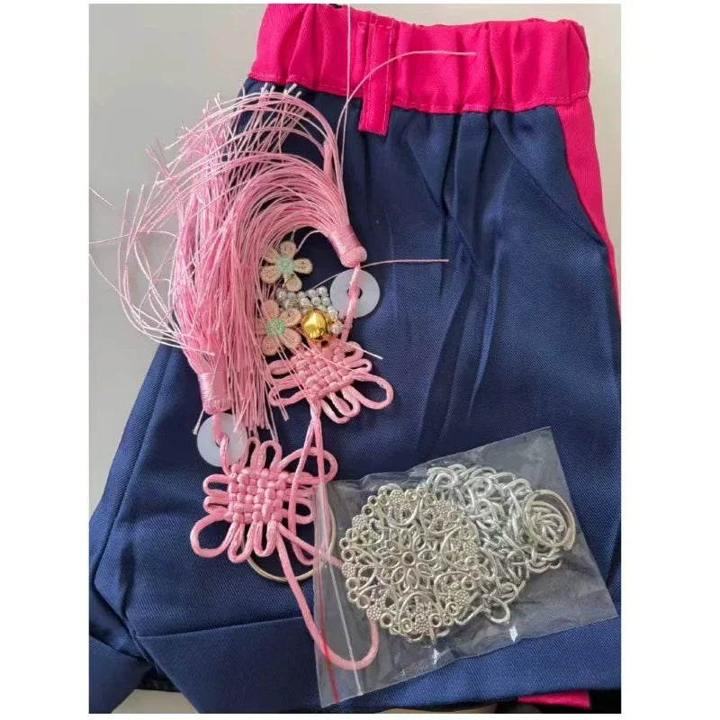 Colorful Cosplay Jacket, Shorts & Jewelry Set Women's Halloween