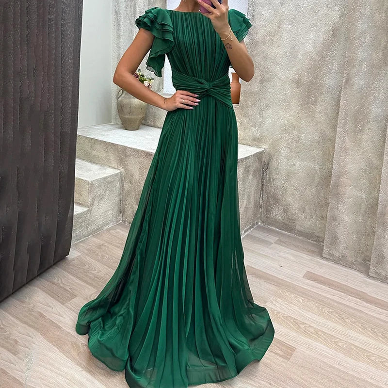 Women's Maxi Dress pleated skirt