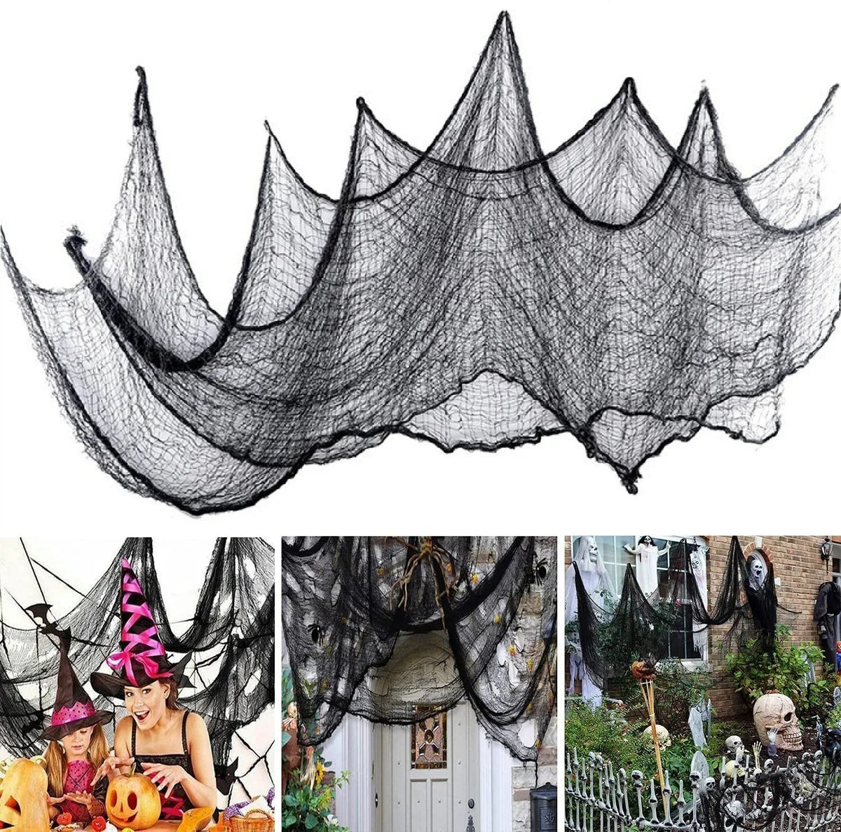 Spooky Gauze Spiderweb Decoration Halloween Haunted House