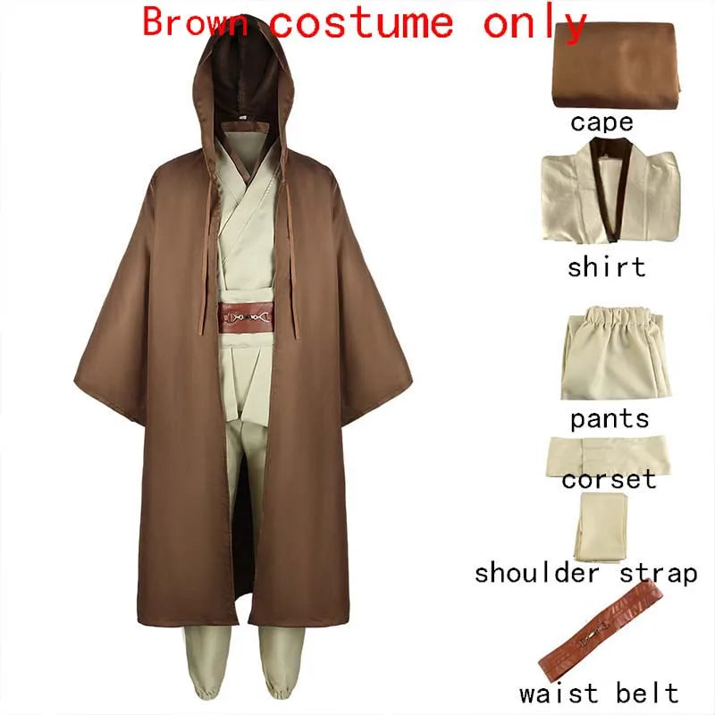 Knight Monk Hooded Robe Costume Men's Halloween Cosplay