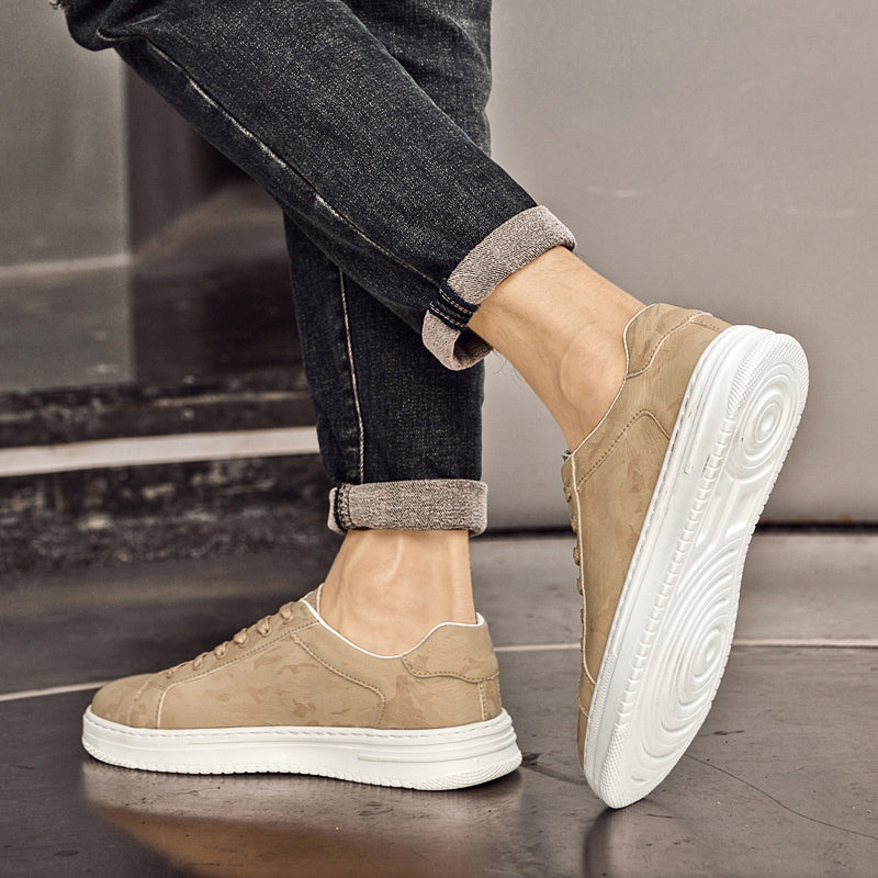 Zapatillas de cuero, cuero genuino de primera calidad, versátiles para el día a día