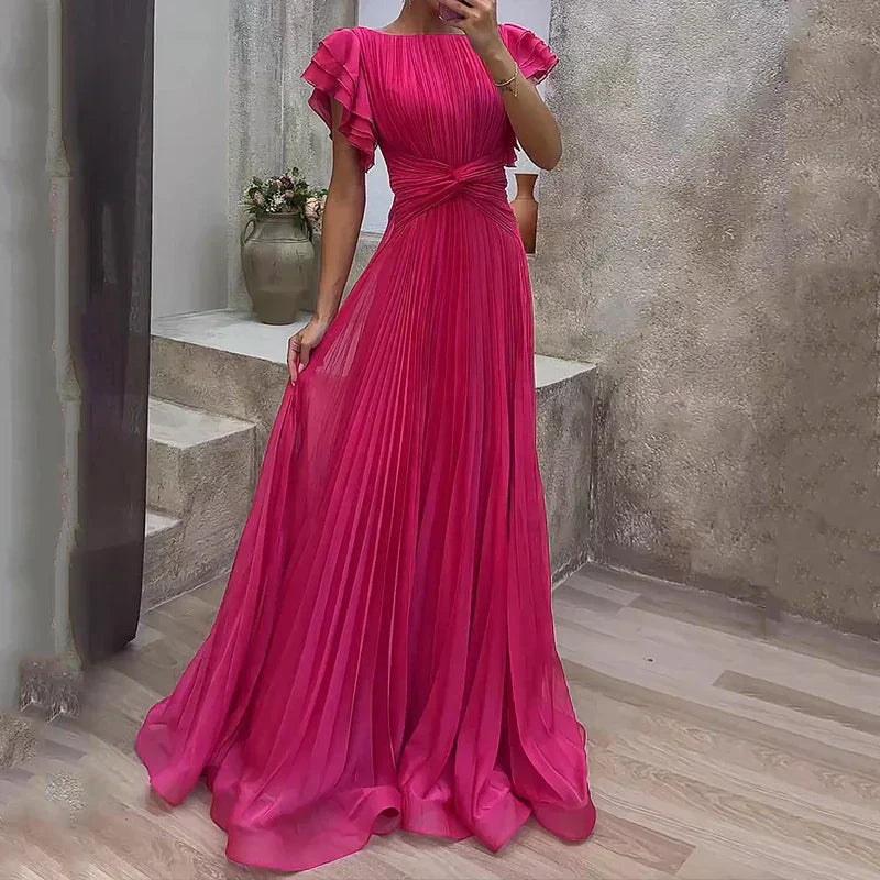 Women's Maxi Dress pleated skirt