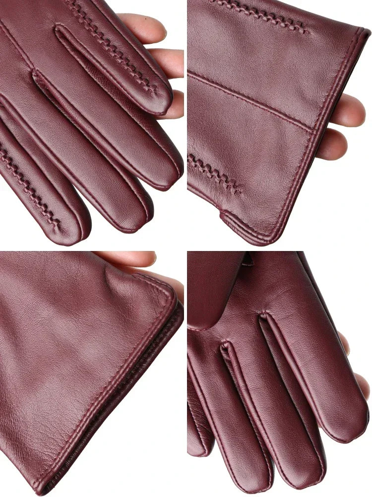Women's Warm Leather Winter Gloves
