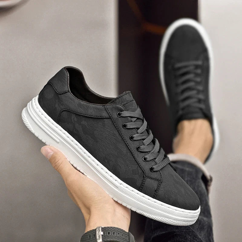Zapatillas de cuero, cuero genuino de primera calidad, versátiles para el día a día