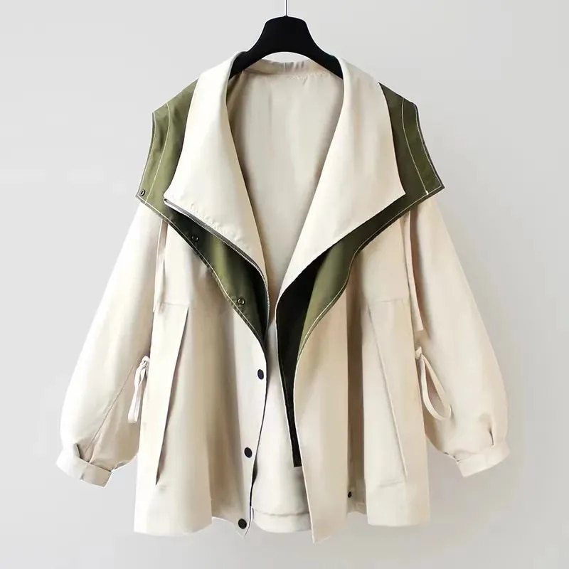 Women's Lightweight Rain Jacket Waterproof Flattering Cut