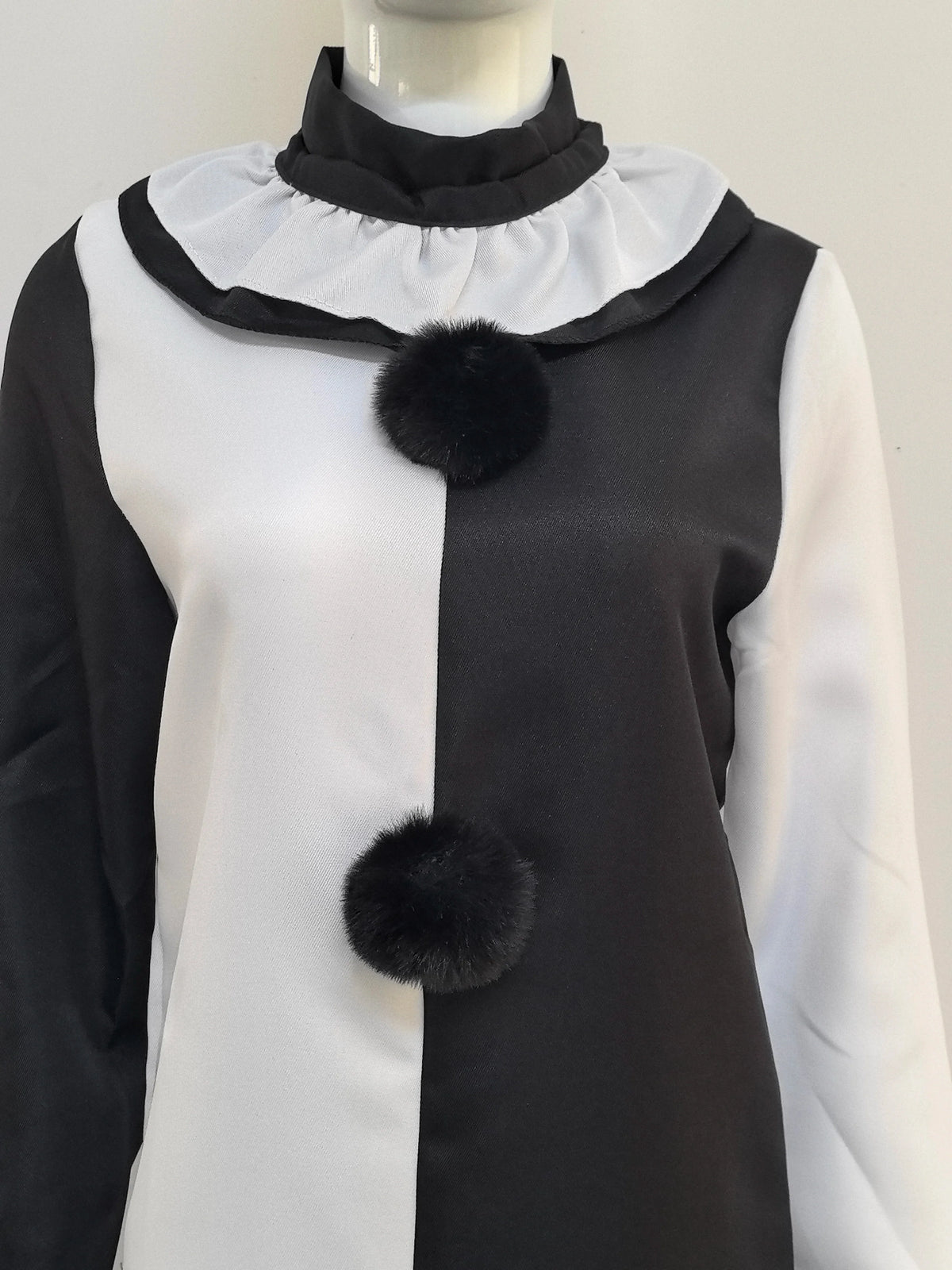 Scary Clown Costume Jumpsuit & Mask Unisex Halloween Cosplay